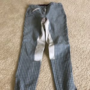 Plaid full seat breeches
